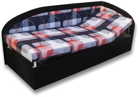 Pat de o persoană (canapea) 90 cm Krista (negru 39 + Mimi 21) (D). 793102