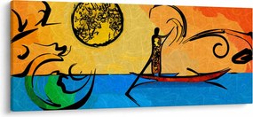 Tablou cu pictură străveche (120x50 cm)