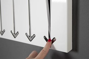 Neînvins Umeraș de perete de design Arrow 5 alb