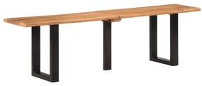 4006411 vidaXL Bancă, 160 cm, lemn masiv de acacia și oțel
