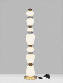 Lampadar LED decorativ ceramica maro, albastru, alb, PALO