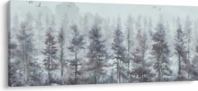 Tablou - Pădurea de pini II., aquarel (120x50 cm)