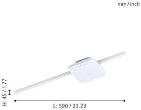 Eglo 99607 - Plafonieră LED SARGINTO 1xLED/6,3W/230V + 1xLED/5,4W