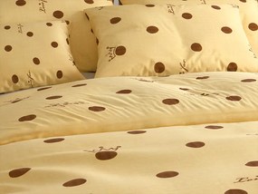 Lenjerie de pat creponata LOVE FOR crem Dimensiune lenjerie de pat: 70 x 90 cm | 140 x 200 cm