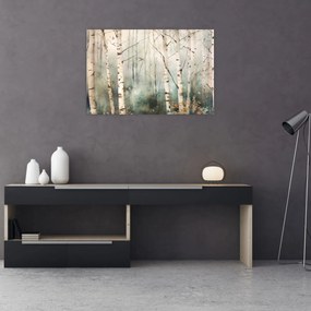 Tablou - Desenarea unui model de pădure (90x60 cm)