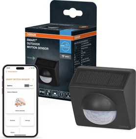 Osram - Senzor solar de mișcare pentru exterior SMART+ 3,7V antracit IP65 Wi-Fi 800 mAh