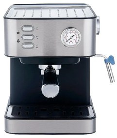 Espressor Finlux FEM-1793, 850 W, 15 Bar, 1,6 L, Protectie la supraincalzire, Inox