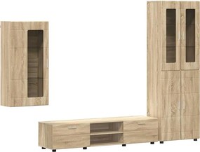 vidaXL Set comodă TV cu sertar FLORIN Stejar Sonoma Lemn compozit