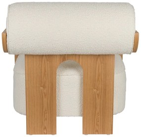 Fotoliu bej cu tapițerie din țesătură bouclé Oolong – Zuiver