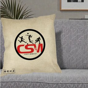 Perna Personalizata CSM Sighetu Marmatiei Sport, 40x40 cm, Crem, Husa Detasabila, Perna Inclusa, BEKZ®