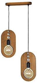 Lustra rustica fabricata manual din lemn MELISSA 2L