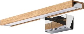 Brilagi-LED Iluminare pentru oglindă de baie 3 în 1 WOODY MIRROR LED/8W/230V 40 cm IP44 crom/stejar