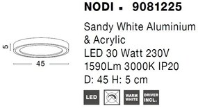 Plafoniera LED design modern Nodi alb 45cm