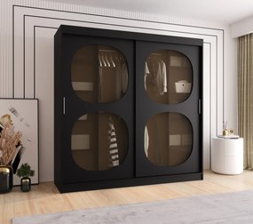 Dulap de haine 200 cm Boomer 2 (Negru). 1126260