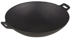Tigaie wok din fonta Kinghoff KH 1109, 31 cm, Inductie, Negru