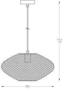 Lustra suspendata metalica design decorativ ORION negru 37cm