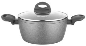 Oală cu capac Florina pentru inducție și gazLava Stone MG, 16 cm, 1,2 l, diam. 16 cm