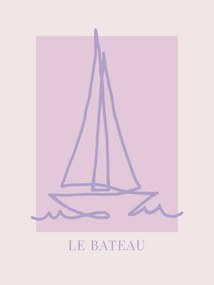 Ilustrație Le Bateau Purple, Rose Caroline Grantz