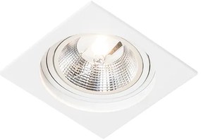 Spot integrat pătrat alb reglabil - Chuck 111