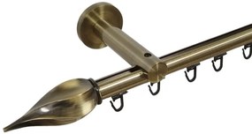 Galerie simpla 19 mm prindere perete teava profil twister aur antic (Alege marime: 140 cm)