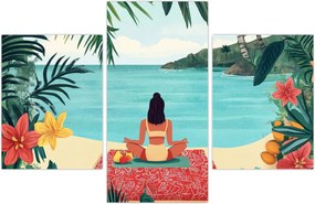 Tablou - Yoghiniță pe plajă (90x60 cm)