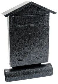 Cutie postala, cu loc pentru ziar, gri, format B6, 23x7x37.5 cm, Damech