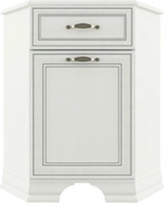 Comoda de colt TIFFANY, alb vintage, PAL, 58x58x90 cm