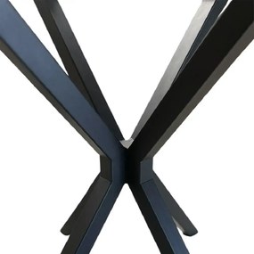 Set masă cu 2 scaune Asterix rotund negru-nuc