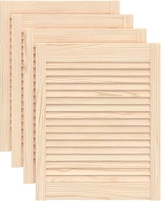 vidaXL Uși de dulap design lambriu 4 buc. 61,5x49,4 cm lemn masiv pin