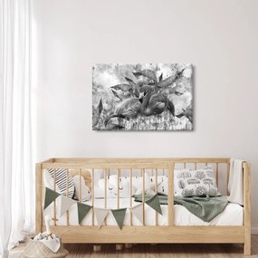 Tablou - Graffiti cu flamingo (90x60 cm)