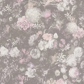 Tapet floral rozgri in stil Vintage