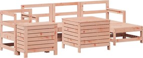 vidaXL Set canapele grădină, 7 piese, lemn masiv brad douglas