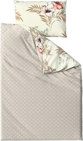 Lenjerie de pat reversibila DUO SENSE SANDORA crem + fata de perna 40x50 cm GRATUIT Dimensiune lenjerie de pat: 70 x 90 cm | 140 x 200 cm