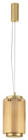Pendul LED modern, Metal, Sticla, Chihlimbar, VESPER
