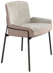Scaun modern design italian, Tesatura, Catifea, Grey/ Brown