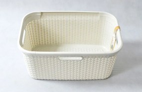 Coș pentru rufe RATTAN STYLE 45 l crem CURVER