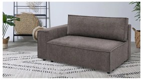 Modul pentru canapea maro deschis cu tapițerie din catifea reiată (cu colț pe partea stângă ) Nihad modular – Bobochic Paris