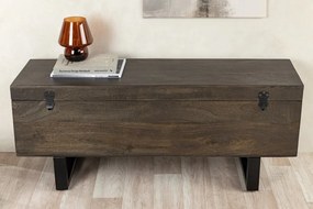 Cufar din lemn Factory Loft 115cm, maro taupe A-46414 VC