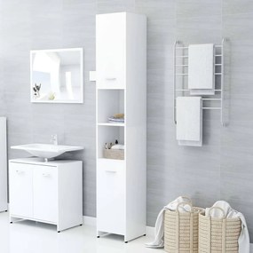 802597 vidaXL Dulap de baie, alb, 30x30x183,5 cm, PAL
