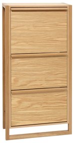 Pantofar în culoare naturală cu deschidere înclinată cu aspect de lemn de stejar NewEst – Woodman