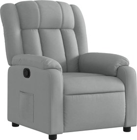 vidaXL Fotoliu rabatabil, gri deschis, material textil