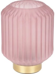 Veioză LED Coria, roz deschis, 13 x 17 cm