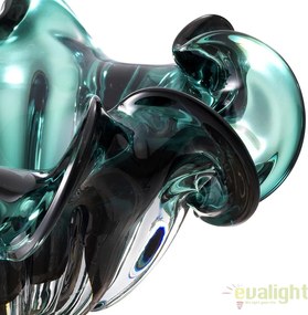 Vas decorativ design elegant Triada verde diam.21cm 112571 HZ