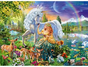 PUZZLE PRINTESA SI UNICORN, 200 PIESE STARLINE - RAVENSBURGER (RVSPC13673)