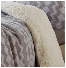Lenjerie de pat din fleece gri 200x200 cm Alpine - Catherine Lansfield