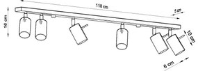 Spot LED ASMUS 6xGU10/7W/230V negru Brilagi