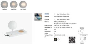 Veioza LED / Lampa de masa ultramoderna USB / Wireless charger NIKO