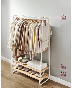 Cuier de podea LINEA, alb/maro