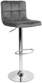 JAKS Scaun de bar arako crom velvet grafit