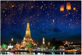 Tablou - Lampioane norocului, Bangkok (90x60 cm)